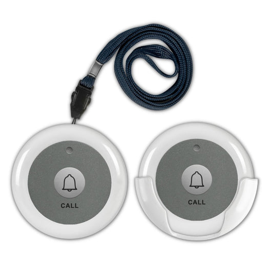 SYNLETT Wireless Call Button for Wireless Calling System for Elderly Customers Clinic Care Facilities Restaurant 2 PCS White