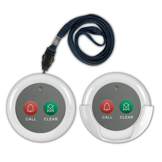 SYNLETT Dual Function 2-in-1 Call Button for Wireless Calling System 2 PCS White