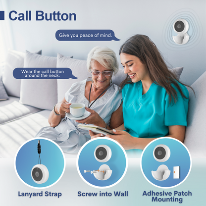 SYNLETT Wireless Call Button for Wireless Calling System 2 PCS White