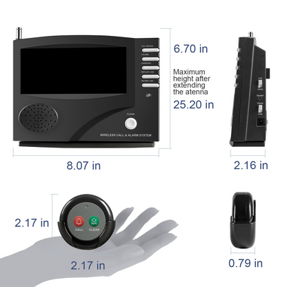 SYNLETT Wireless Calling System with 5 Call/Clear Buttons