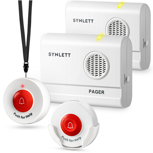 caregiver pager call button for elderly at home portable wireless room senior pendant buzzer calling bell bed alarms monitoring systems nurse call system emergency panic beeper alert button sos dementia patient fall prevention alarm hospice gift