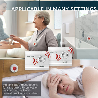 caregiver pager call button for elderly at home portable wireless room senior pendant buzzer calling bell bed alarms monitoring systems nurse call system emergency panic beeper alert button sos dementia patient fall prevention alarm hospice gift