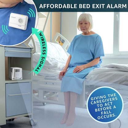SYNLETT Bed Alarm Caregiver Pager with Motion Sensor