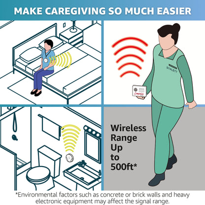 SYNLETT Caregiver LCD Pager with 4 Call Buttons