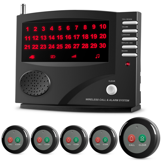 SYNLETT Wireless Calling System with 5 Call/Clear Buttons
