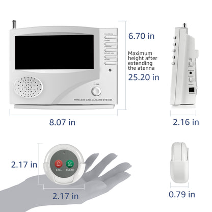 SYNLETT Wireless Calling System with 10 Call/Clear Buttons White